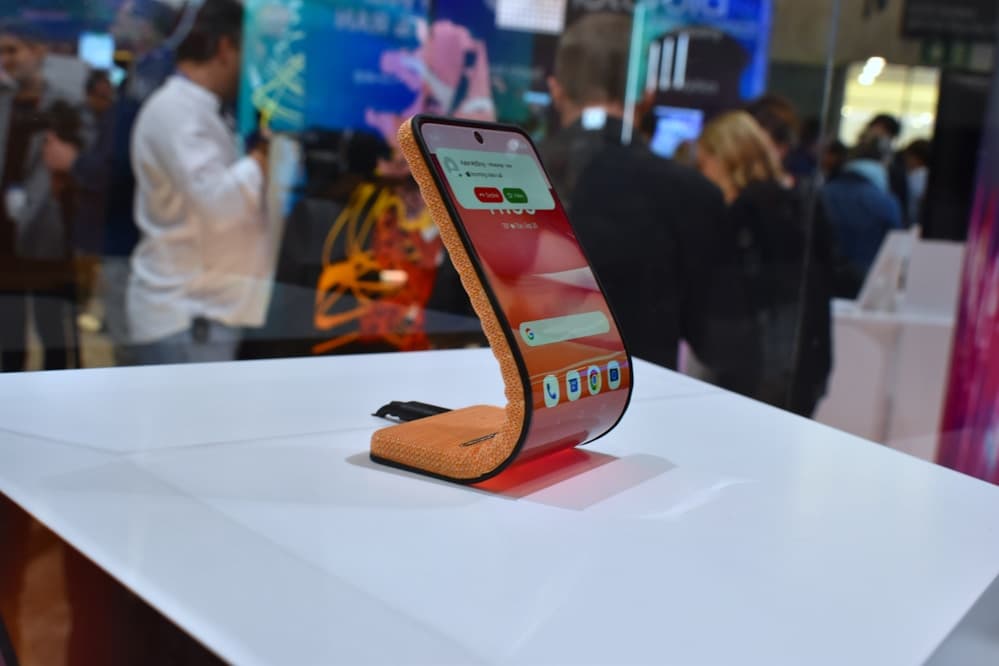 Model holding products during an commercial photo session